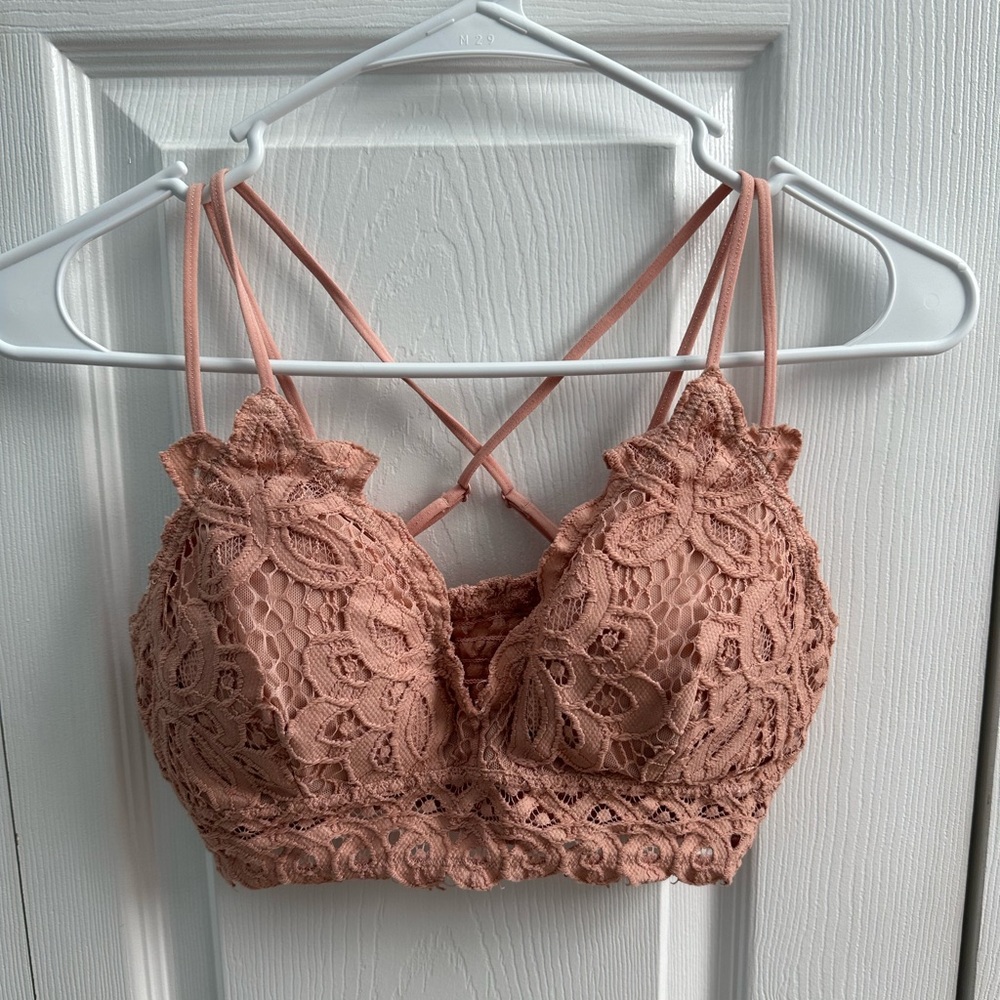Mauve Pink Lace Bralette